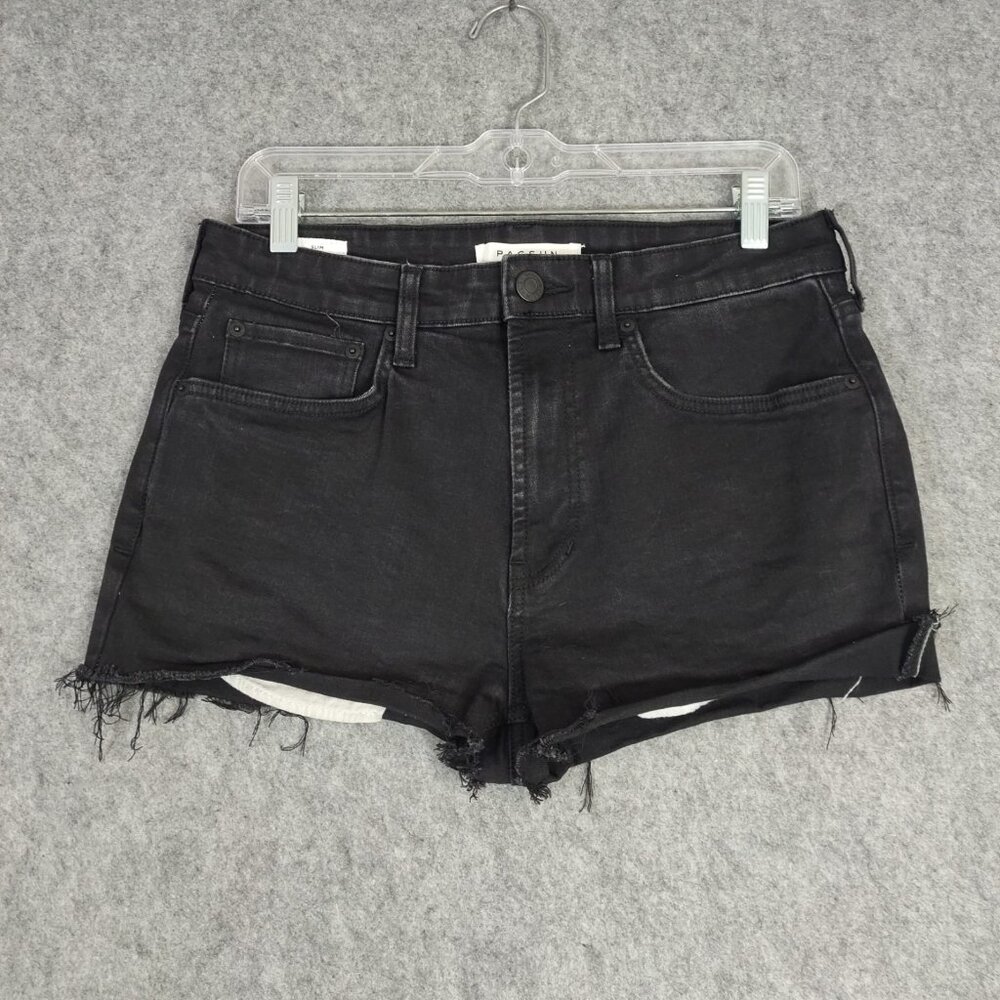 Pacsun Shorts Womens Sz 10 Black Cut-off 2" Inseam Summer Faded High Rise Grunge - Picture 2 of 16